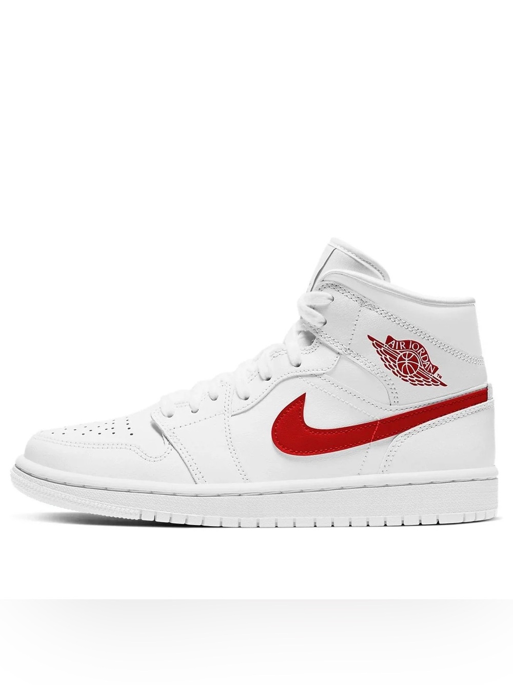 Air Jordan 1 Mid 'White University Red'